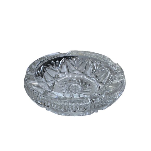 Other - Vintage Lead Crystal Glass Ashtray Pinwheel Fan Design